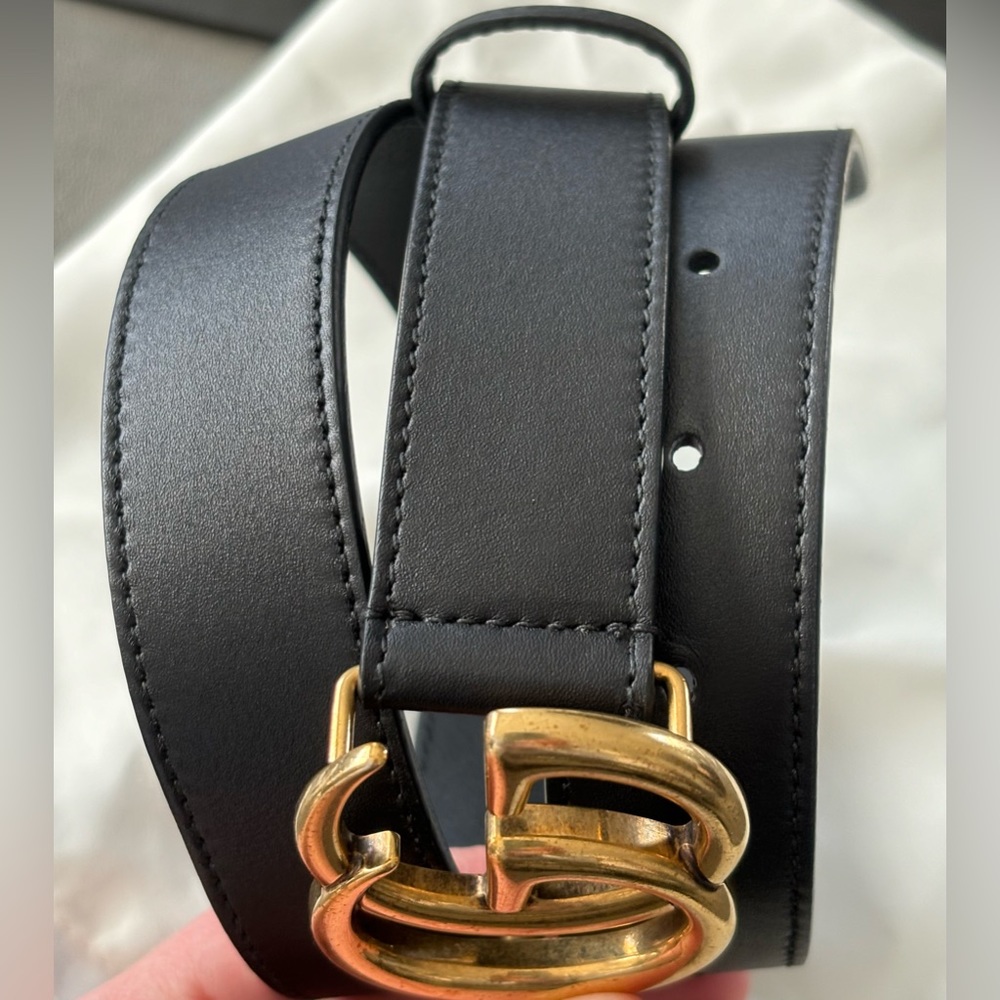 Gucci Leather Belt With Double G Buckle - Picture 3 of 8